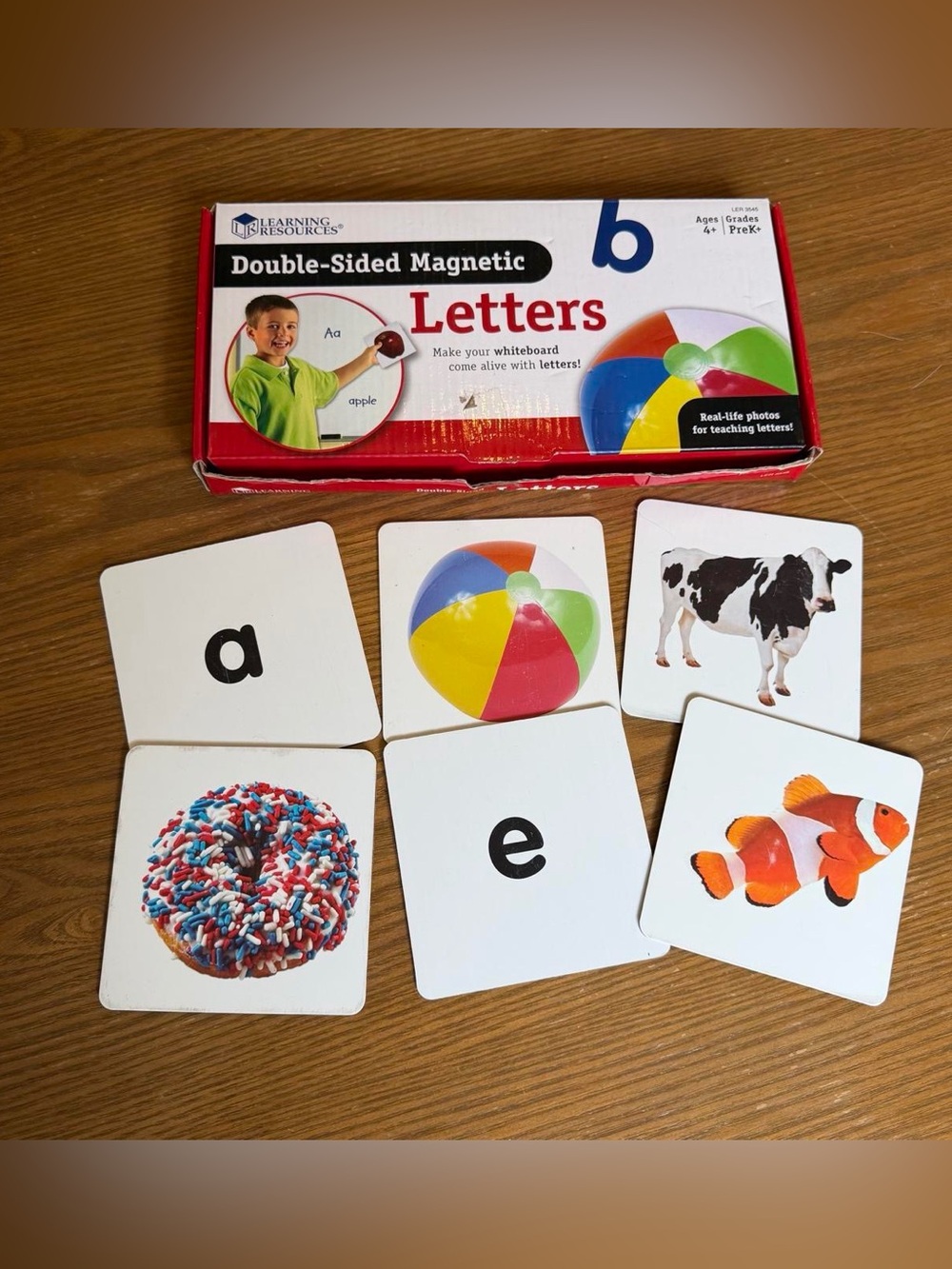 Learning Resources Double-Sided Magnetic Letters Preschool Kindergarten